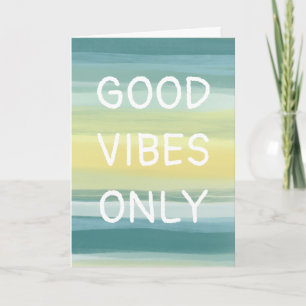 Carte UNES VIBES POSITIVES Rayures aquarelles colorées S