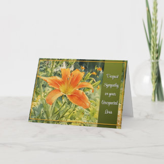 Carte Unexpected Loss - Sympathy Card