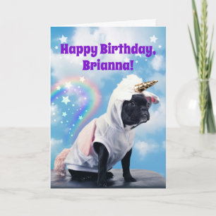 Carte Unicorn Chien Farting Rainbows Pour Anniversaire A