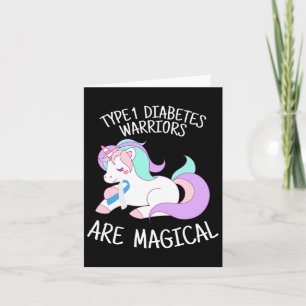 Carte Unicorn Diabetes Guerrier cadeau