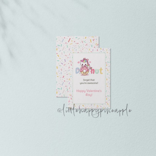 Carte Unicorn Donut Valentine's Day (Créateur téléchargé)