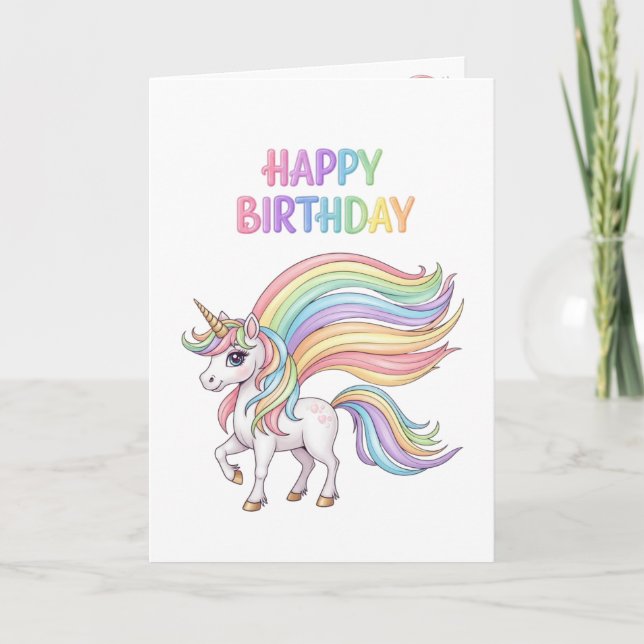 Carte Unicorn Magical Birthday Card  (Devant)