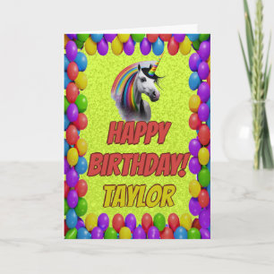 Carte Unicorn mignon salut joyeux anniversaire