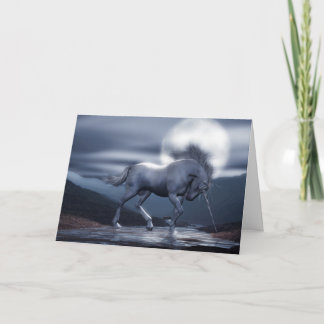 Carte Unicorn Moon Birthday Card