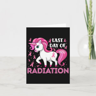 Carte Unicorn Pink Ribbon Dernier Jour De Radiation Brea