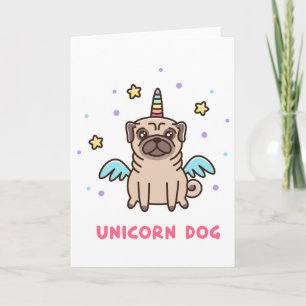 Carte Unicorn Rainbow Dog