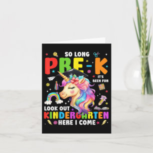 Carte Unicorn si long pré-K Graduation maternelle ici