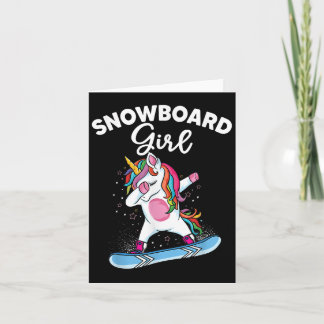 Carte Unicorn Snowboard Ski Dabbing Unicorn Snowbo