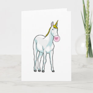 Carte Unicorne Bubble gomme