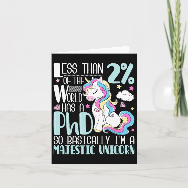 Carte Unicorne - Doctorat Doctorat Docteur Doctorat (Devant)