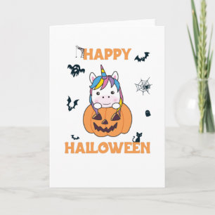 Carte Unicorne En Citrouille Cute Unicorns Halloween Heu