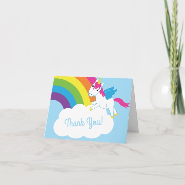 Carte Unicorne fête d'anniversaire (Devant)