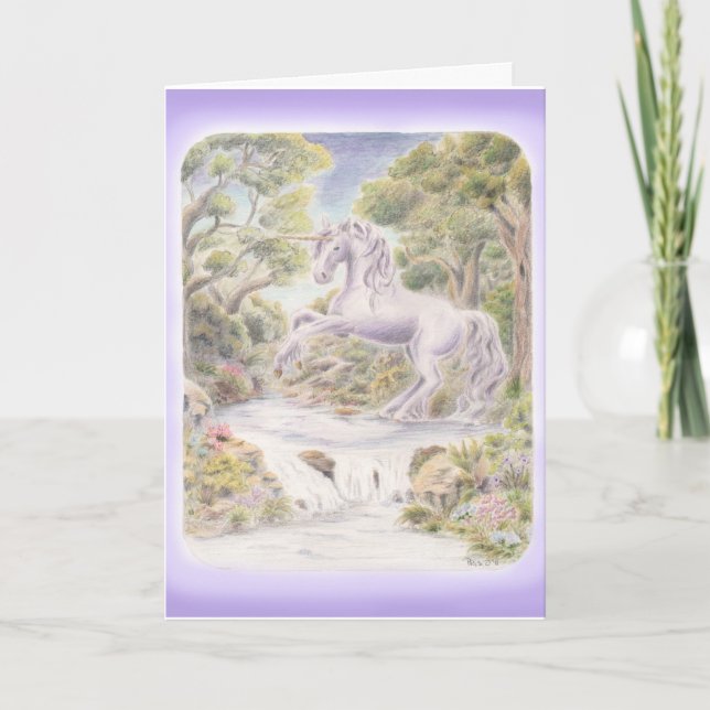 Carte Unicorne violette (Devant)