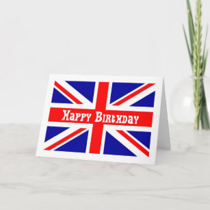 Carte Union Jack Birthday card drapeau anglais