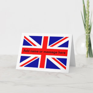 Carte Union Jack drapeau anglais Carte blanche bri