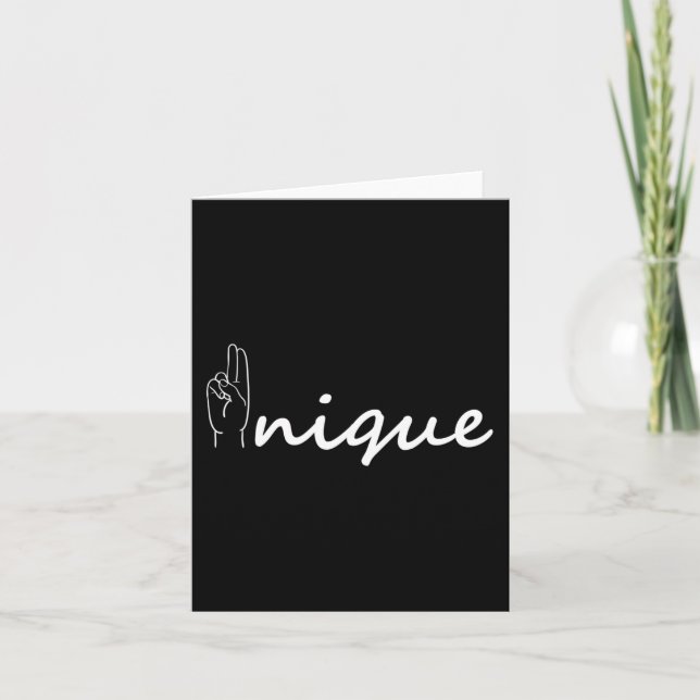 Carte Unique ASL Alphabet American Sing Language ASL Tea (Devant)