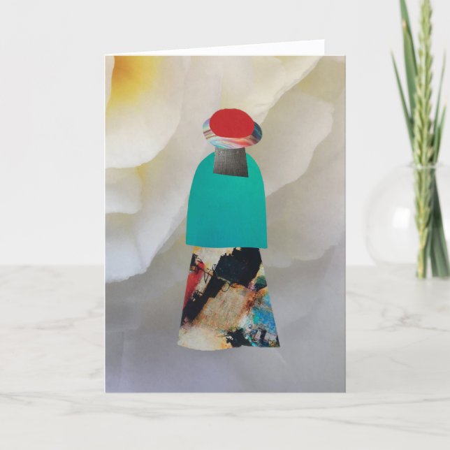 Carte Unique Collage Earth Mama Cedar Blank Card (Devant)