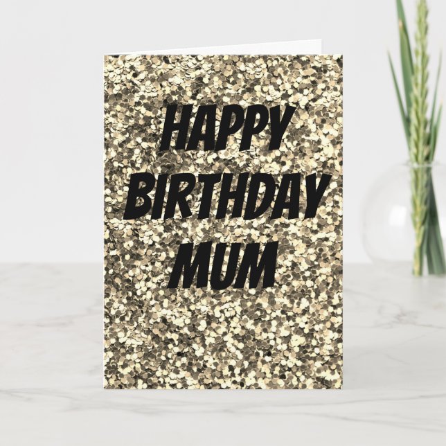 Carte unique d'anniversaire de maman étincelante (Devant)