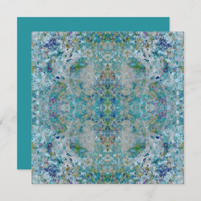 Carte Unique Moderne Un Design D'Art Abstrait (Devant / Derrière)