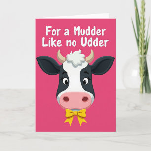 Carte unique pour la fête des mères bovine