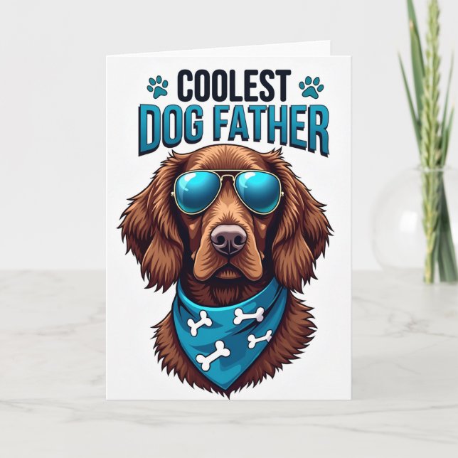 Carte unique pour la fête des pères pour chien (Devant)
