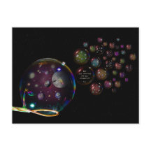 Carte Univers Bubble avec Rumi dicton S'émerveille