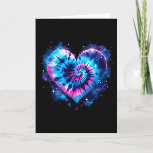 Carte Univers Love Tie-dye Cœur Tee - Hippie Saint-Valen