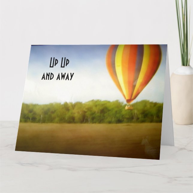 Carte UP UP AND AWAY=40th BIRTHDAY (Devant)