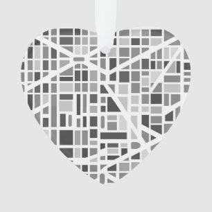 Carte Urbaine Moderne ZIP CODE Mon Coeur Vit Dans