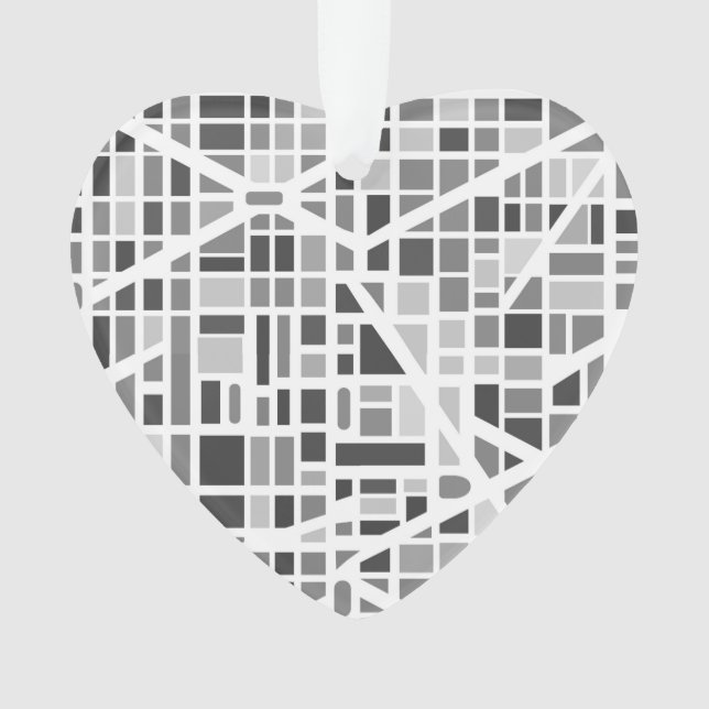 Carte Urbaine Moderne ZIP CODE Mon Coeur Vit Dans (devant)