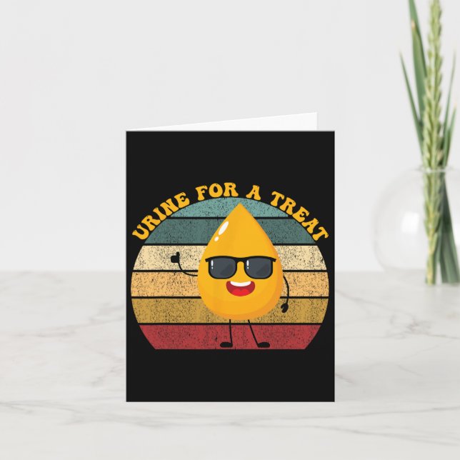 Carte Urine Pour Un Traitement Équipe D'urologie Drôle D (Devant)