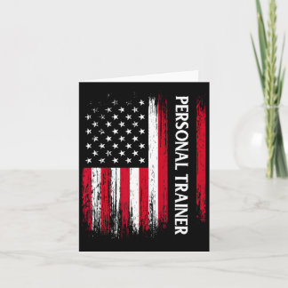 Carte Us American Flag Personal Trainer Fitness Instruct