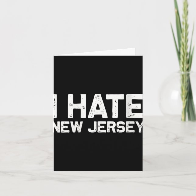 Carte Us State Souvenir I Hate New Jersey V-neck  (Devant)