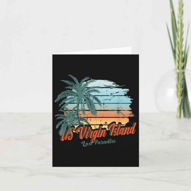 Carte Us Virgin Island Beach St. Thomas Shirt Lost Parad (Devant)