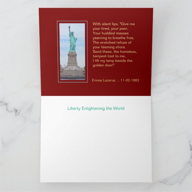 Carte USA 1895 $5 Liberty Half Eagle Note Card (Intérieur)