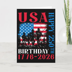 Carte Usa 250e anniversaire 1776 2026 Soldat patriotique
