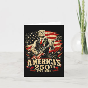 Carte Usa 250e Jouant de la Guitare 4 Juillet 250e