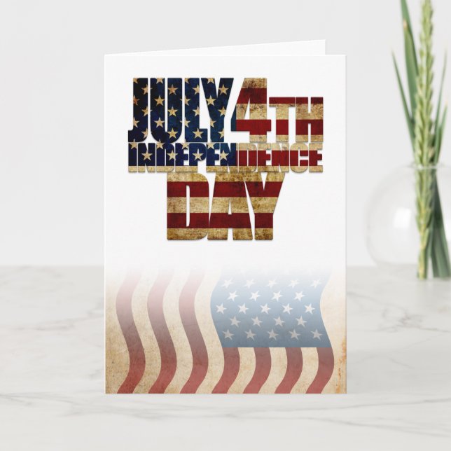 Carte USA, 4 juillet, fête nationale (Devant)