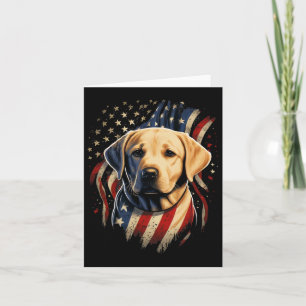 Carte Usa 4 juillet Patriotique Jaune Amérique Labrador