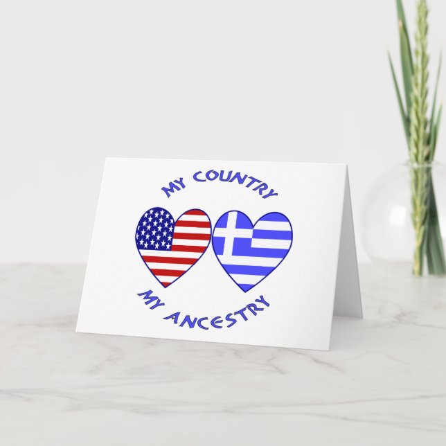 Carte USA / Ancêtre du pays grec (Devant)