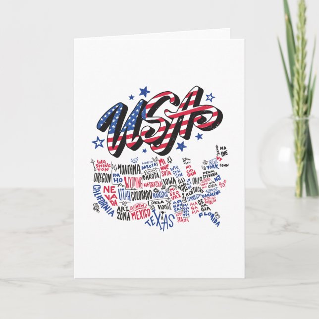 Carte USA Map Etats-Unis Amérique Amérique (Devant)