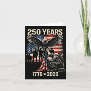 Carte USA Patriotique 2026 4 juillet Américain 250e