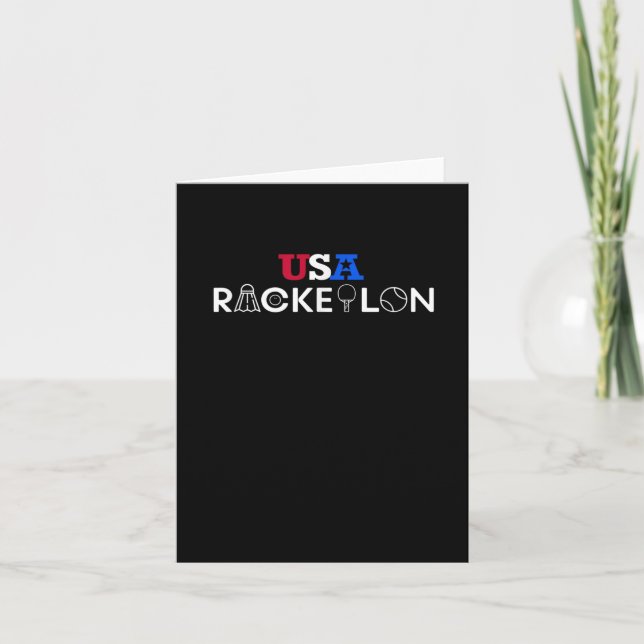 Carte Usa Racketlon - Tennis De Table Badminton Squash T (Devant)