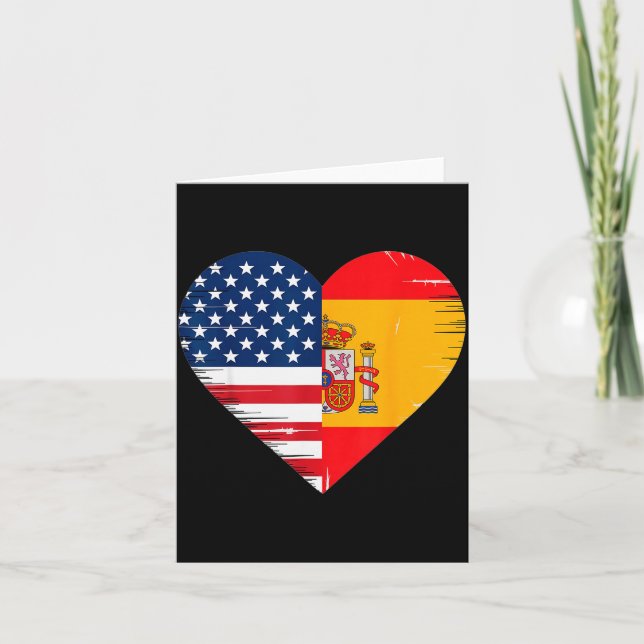 Carte Usa Spain Heart - Dual Citizenship  (Devant)