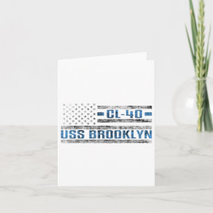 Carte Uss Brooklyn World War Cruiser Cl-40 US Army
