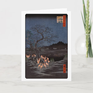 Carte Utagawa Hiroshige - Feux de renards de la veille d