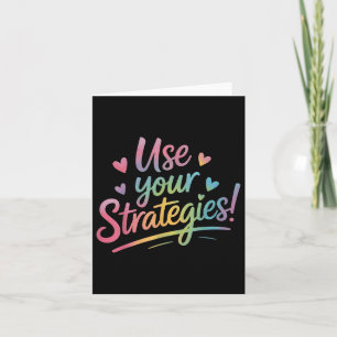 Carte Utiliser vos stratégies Test Day Teacher Motiv