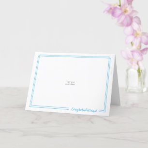 Carte Utiliser votre propre photo : DoubleBlueBorder Fél
