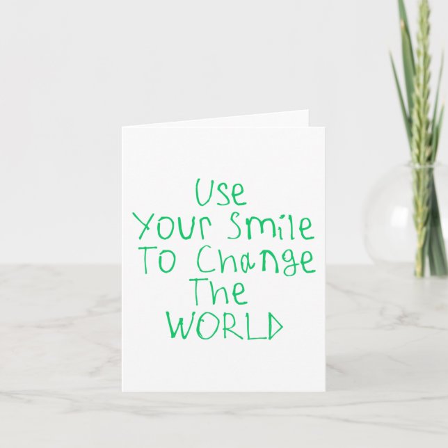 Carte Utilisez Votre Sourire Pour Changer Le Sticker Mon (Devant)