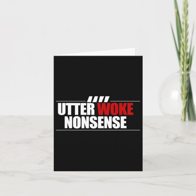 Carte Utter Woke Nonsense Football Football Soccer Ironi (Devant)